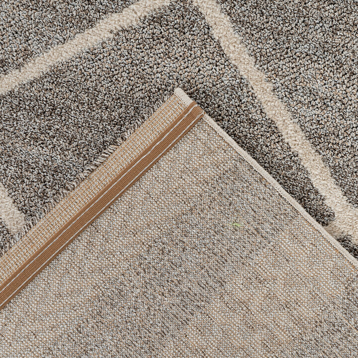 Geometrisch vloerkleed - Rhombo Lines 225 Bruin/Beige  - 4