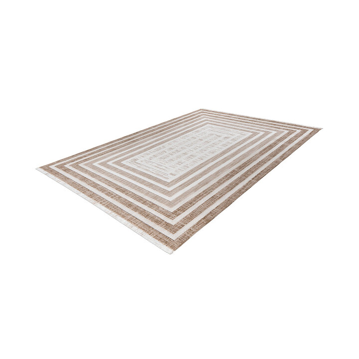 Modern vloerkleed - Sari Borders 125 Bruin/Beige  - 2