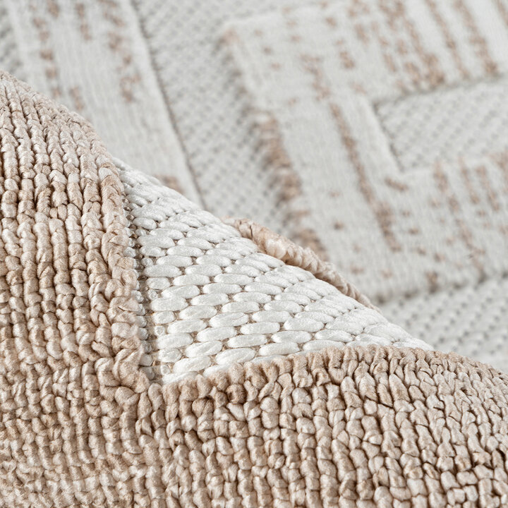 Modern vloerkleed - Sari Borders 125 Bruin/Beige  - 3