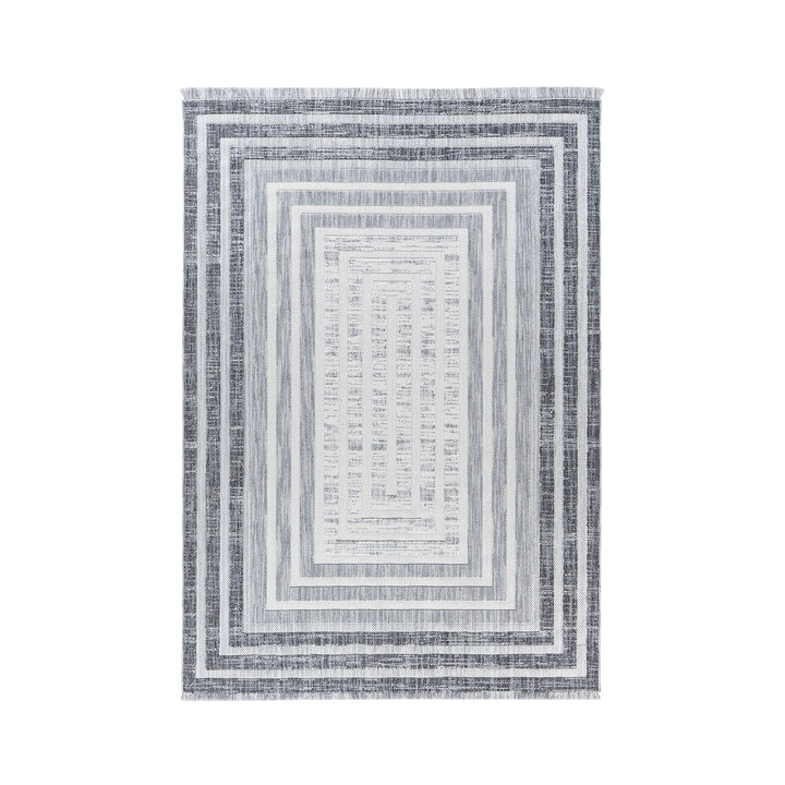 Modern vloerkleed - Sari Borders 125 Grijs  - 1