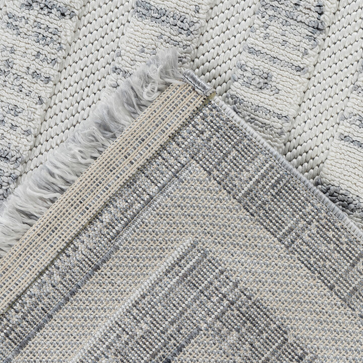 Modern vloerkleed - Sari Borders 125 Grijs  - 4