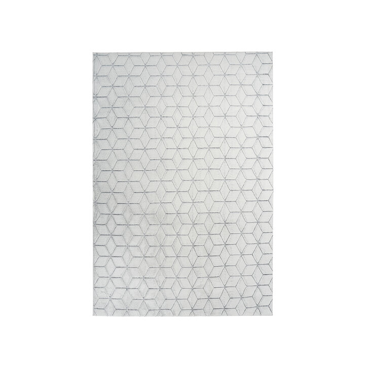 Geometrisch vloerkleed - Vica Geo 125 Wit/Antraciet  - 1