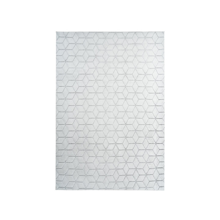 Geometrisch vloerkleed - Vica Geo 125 Wit/Grijsblauw  - 1