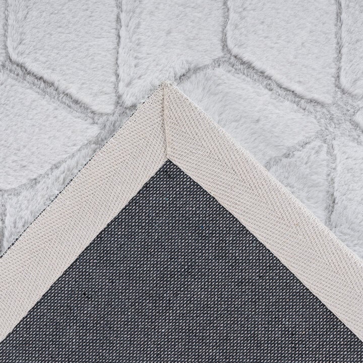 Geometrisch vloerkleed - Vica Geo 125 Wit/Grijsblauw  - 4