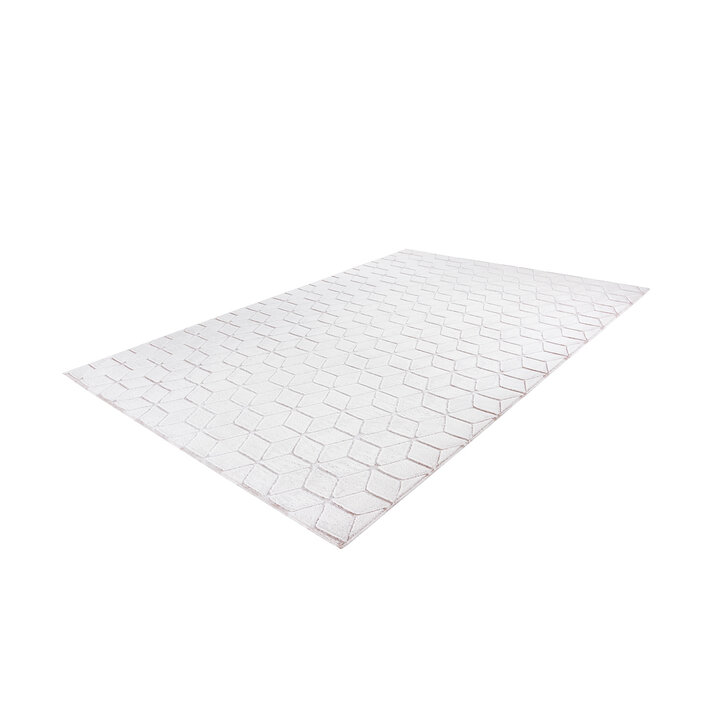 Geometrisch vloerkleed - Vica Geo 125 Wit/Roze  - 2