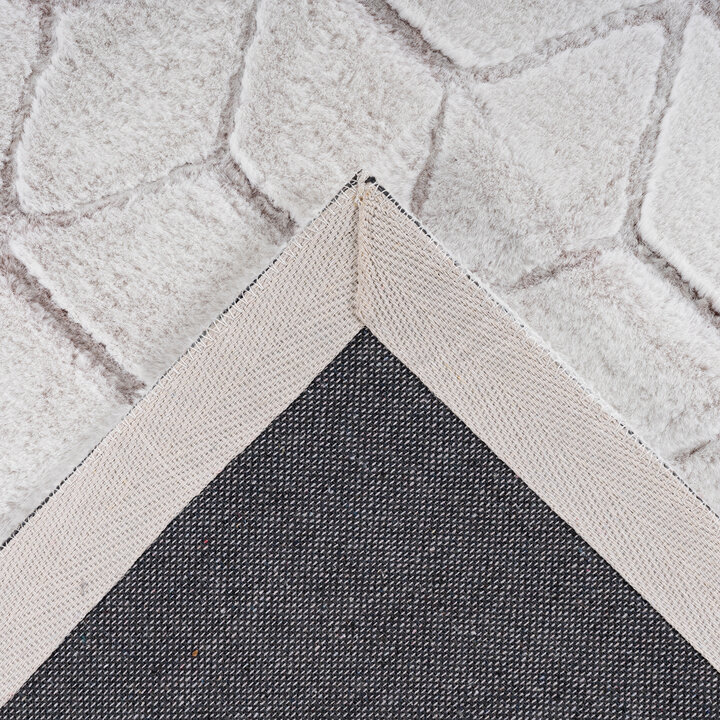 Geometrisch vloerkleed - Vica Geo 125 Wit/Roze  - 4