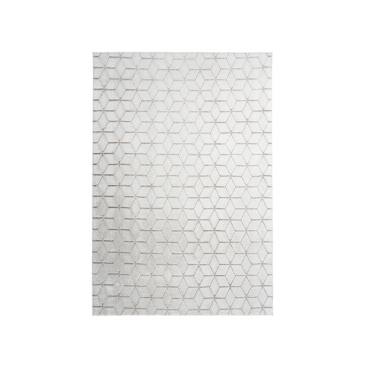 Geometrisch vloerkleed - Vica Geo 125 Wit/Taupe  - 1
