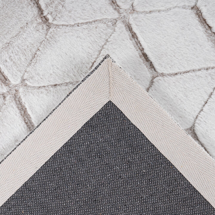 Geometrisch vloerkleed - Vica Geo 125 Wit/Taupe  - 4