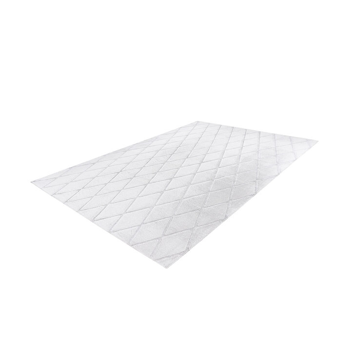 Geometrisch vloerkleed - Vica Lines 225 Wit/Grijsblauw  - 2