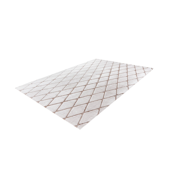 Geometrisch vloerkleed - Vica Lines 225 Wit/Taupe  - 2