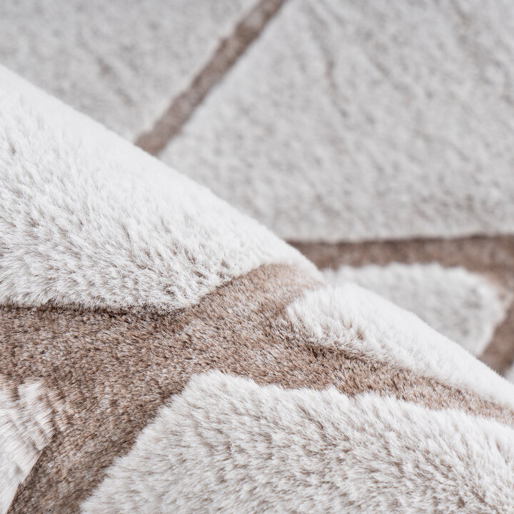 Geometrisch vloerkleed - Vica Lines 225 Wit/Taupe  - 3