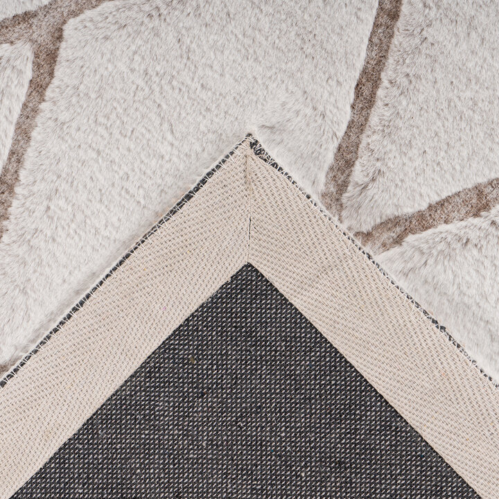 Geometrisch vloerkleed - Vica Lines 225 Wit/Taupe  - 4