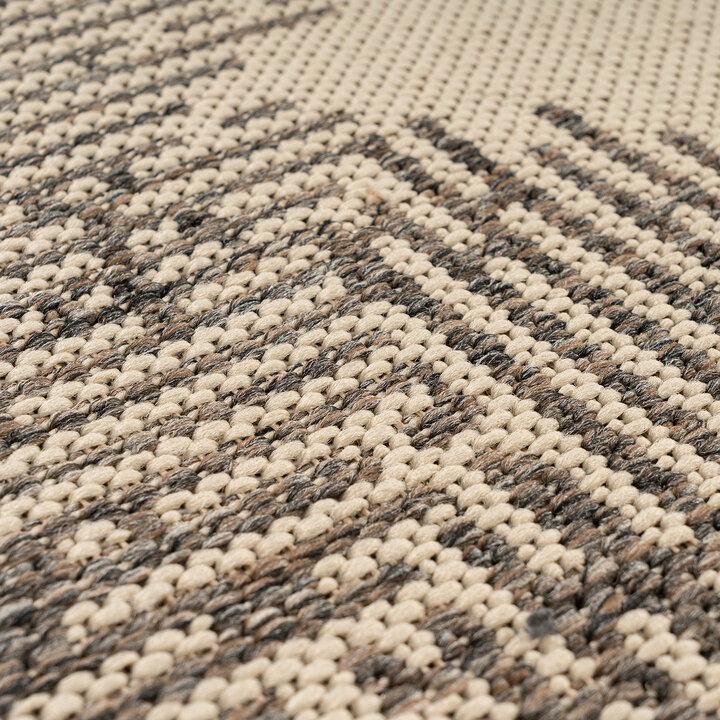 In- & Outdoor vloerkleed - Swash Lines 200 Creme/Bruin - 2