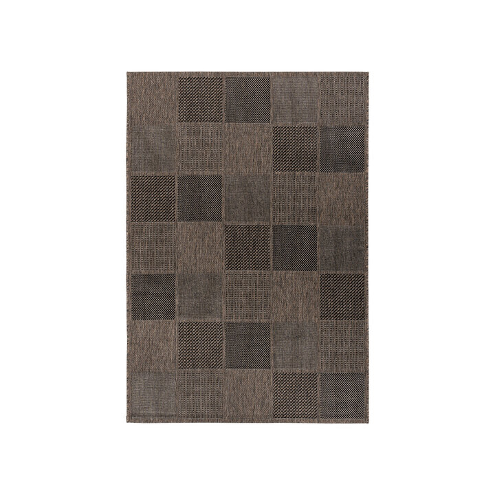 In- & Outdoor vloerkleed - Swash Tiles 400 Bruin/Grijs - 1