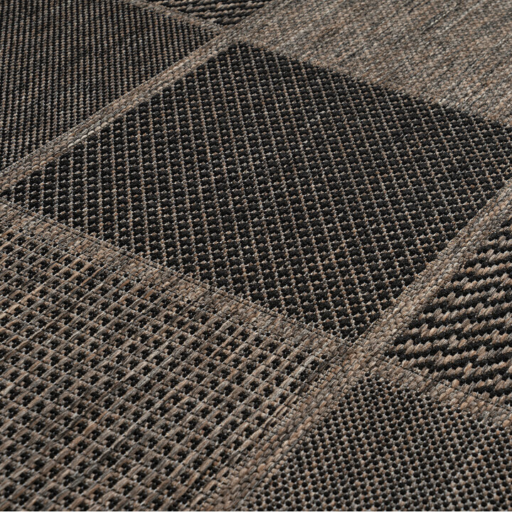 In- & Outdoor vloerkleed - Swash Tiles 400 Bruin/Grijs - 2