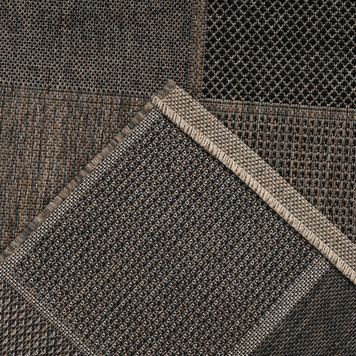 In- & Outdoor vloerkleed - Swash Tiles 400 Bruin/Grijs - 3
