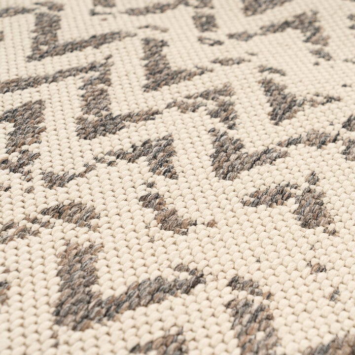 In- & Outdoor vloerkleed - Swash ZigZag 600 Creme/Bruin - 2