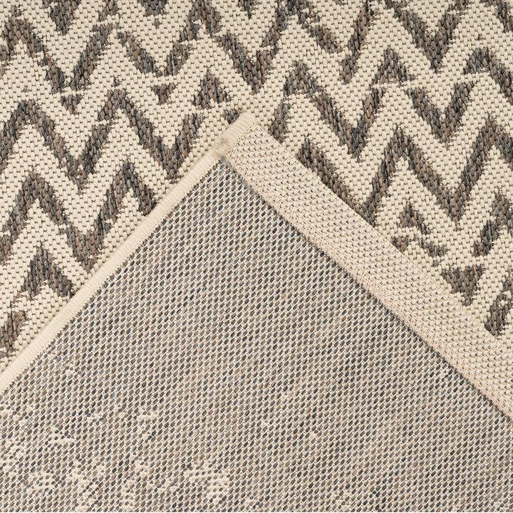 In- & Outdoor vloerkleed - Swash ZigZag 600 Creme/Bruin - 3