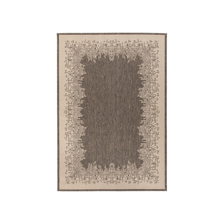 In- & Outdoor vloerkleed - Swash Border 900 Bruin/Creme  - 1