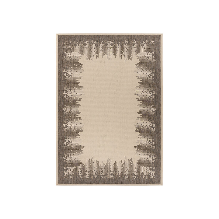 In- & Outdoor vloerkleed - Swash Border 900 Creme/Bruin  - 1