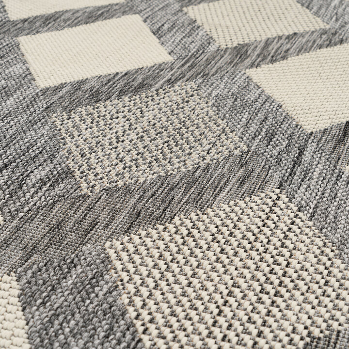 In- & Outdoor vloerkleed - Swash Diamonds 800 Creme/Grijs  - 2
