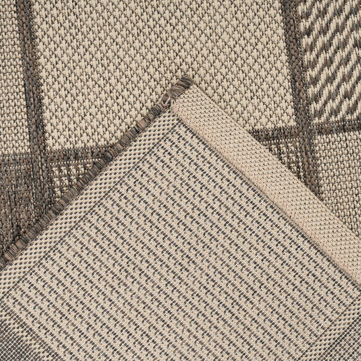 In- & Outdoor vloerkleed - Swash Tiles 400 Bruin/Creme - 3