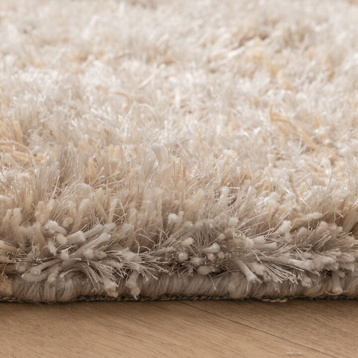 Rond shaggy vloerkleed - Grace Wit - 5