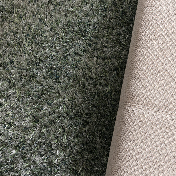 Rond shaggy vloerkleed - Grace Groen - 2
