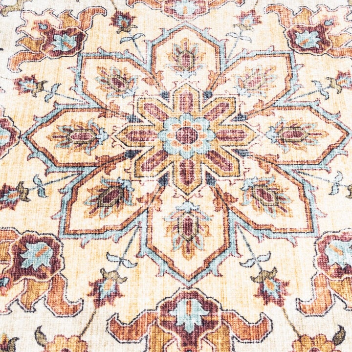 Rond vintage buitenkleed - Santo Medaillon Lichtblauw - 3