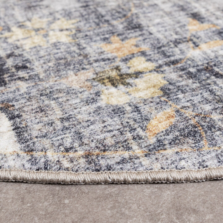 Rond vintage buitenkleed - Santo Mandala Blauw/Grijs - 5