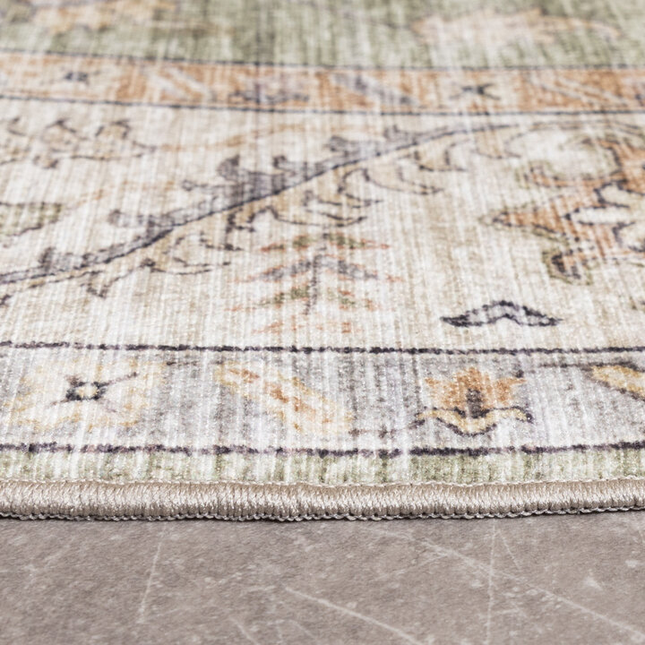Rond vintage buitenkleed - Santo Medaillon Groen - 5
