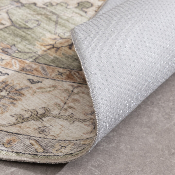 Rond vintage buitenkleed - Santo Medaillon Groen - 6