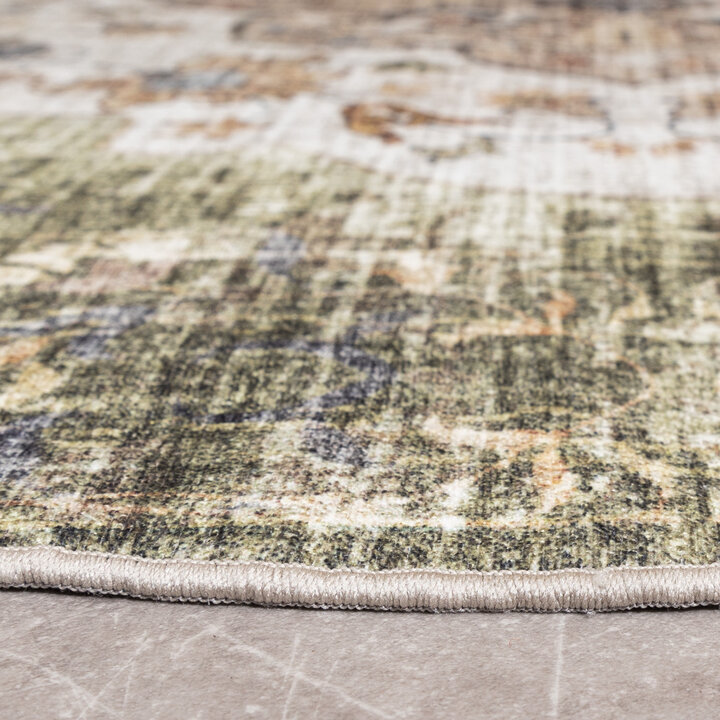 Rond vintage buitenkleed - Santo Mandala Groen - 5