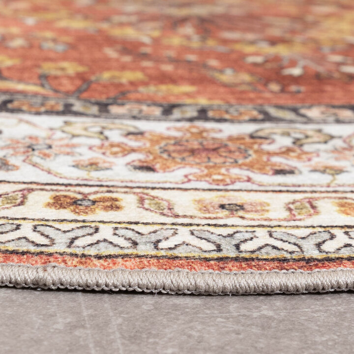 Rond vintage buitenkleed - Santo Flora Terra - 5