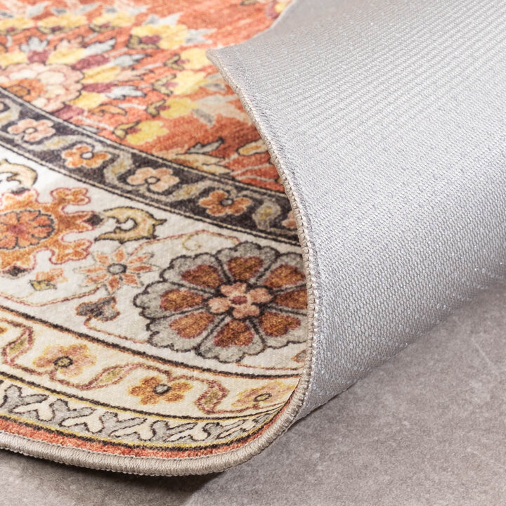 Rond vintage buitenkleed - Santo Flora Terra - 6