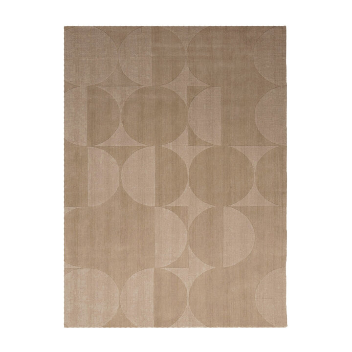 Wollen vloerkleed - Giselle Circles Beige  - 1