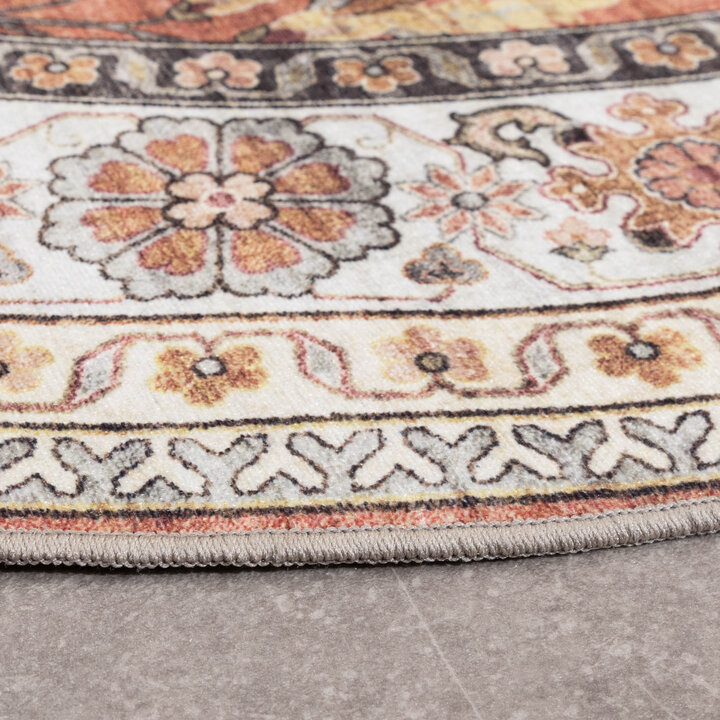 Ovaal vintage buitenkleed - Santo Flora Terra - 5