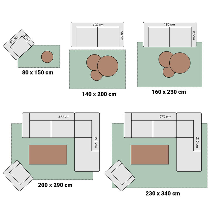 Katoenen vloerkleed - Dazzle Blocks Groen/Wit - 7