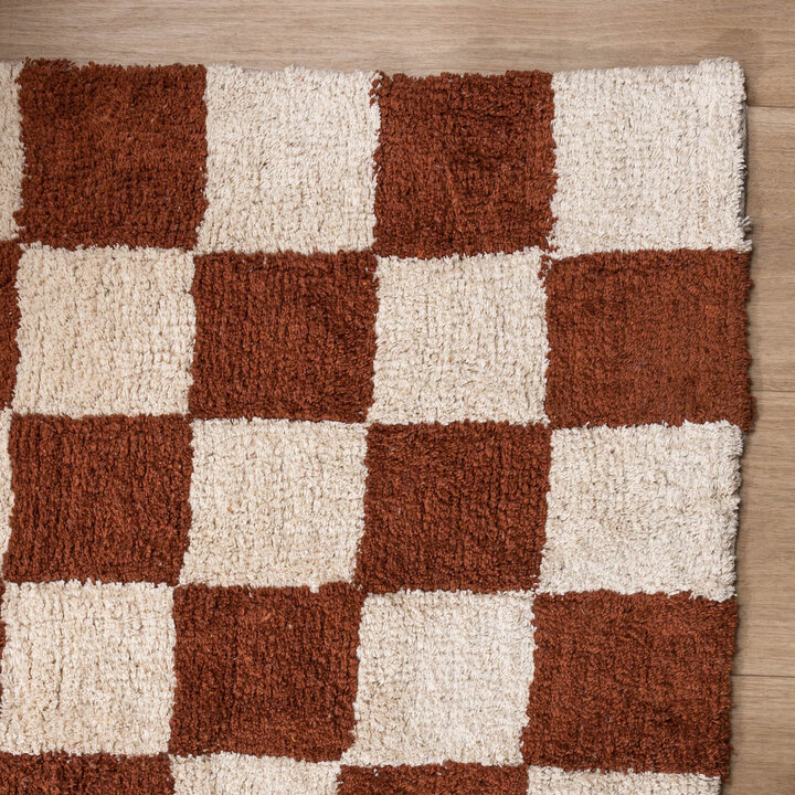 Retro vloerkleed - Gambit Bruin/Wit - 4