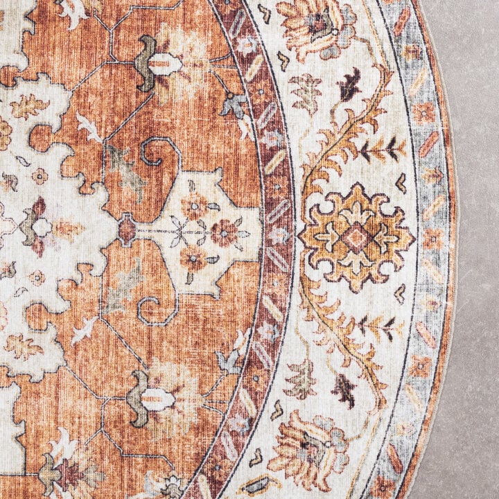Rond vintage buitenkleed - Santo Medaillon Terra - 4