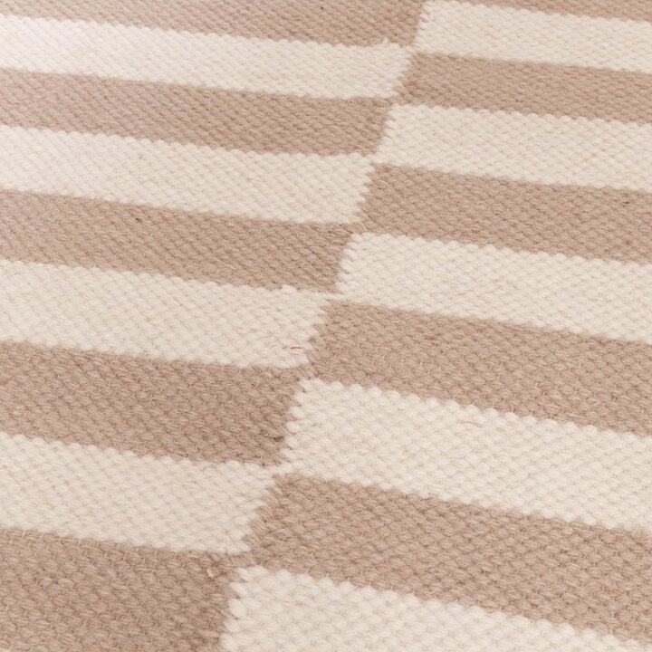 Katoenen vloerkleed - Dazzle Blocks Beige/Wit - 3