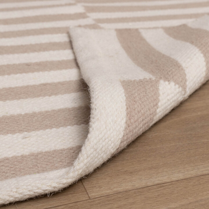 Katoenen vloerkleed - Dazzle Blocks Beige/Wit - 6