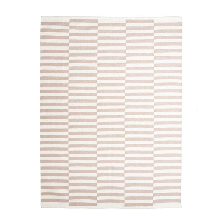 Katoenen vloerkleed - Dazzle Blocks Beige/Wit - 1