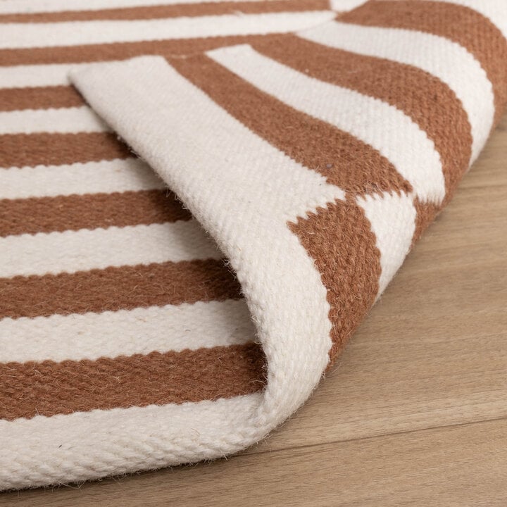 Katoenen vloerkleed - Dazzle Blocks Bruin/Wit - 6