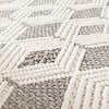 Duurzaam vloerkleed - Lorre Blocks Wit/Grijs  - thumbnail 3
