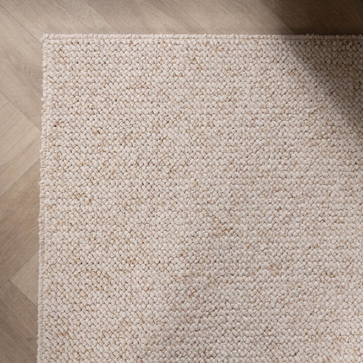 Wasbaar wollen vloerkleed - Bruno Creme/Wit - 5
