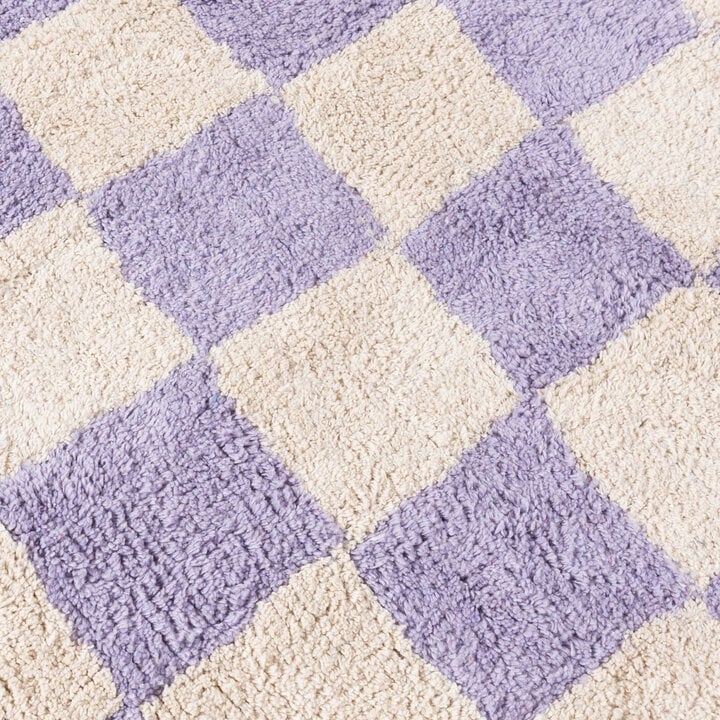 Retro vloerkleed - Gambit Lila/Wit - 3