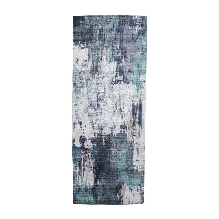 Wasbare loper - Domingo Grunge Groen/Creme - 1