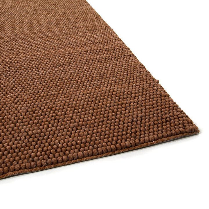 Wollen vloerkleed op maat - New Loop Okergeel/Bruin 631 - 2