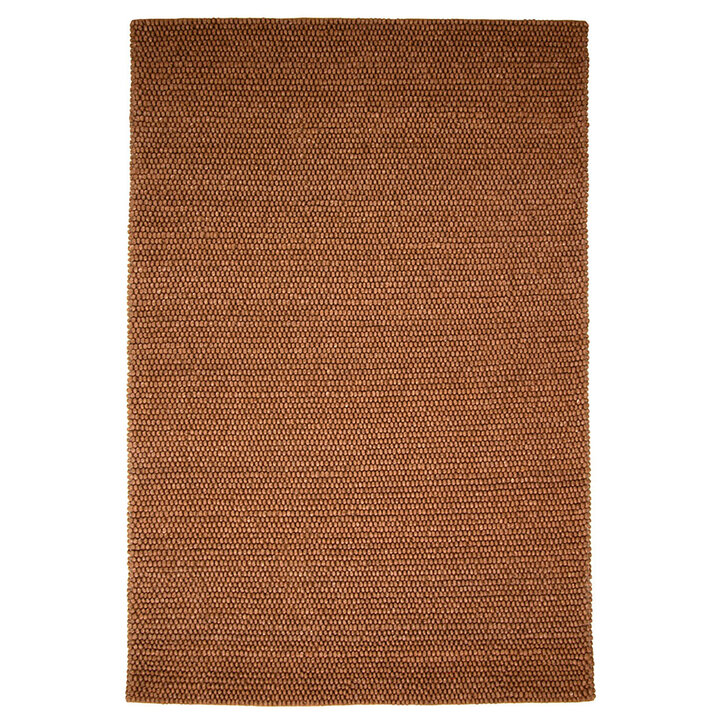 Wollen vloerkleed - New Loop Okergeel/Bruin 631 - 1